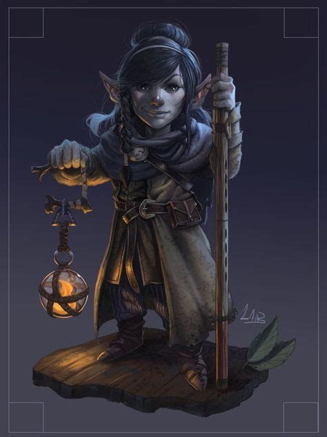 female gnome wizard portrait art artkle