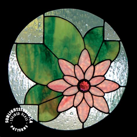 Floral stained glass pattern book pdf. Water Lily stained glass pattern | Sunlight Studio Stained ...