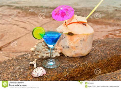 Cocktails On The Beach Stock Image Image Of Bright Nature 22238067