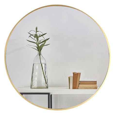 Mirrorize Canada Round Gold Framed Decorative Wall Mirror 24 In H X