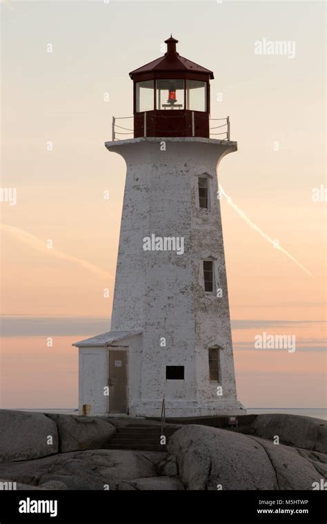 Peggys Point Lighthouse In Peggys Cove Nova Scotia Stock Photo Alamy