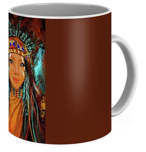 Colorful Native American Woman Coffee Mug For Sale By Lourry Legarde