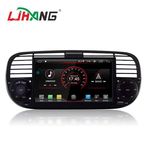 LJHANG 1 Din Android 10 Car DVD Player For Fiat 500 Abarth 2007 2016