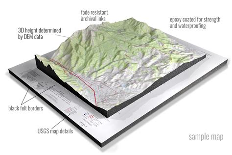 Hawaii 3d Usgs Raised Relief Topography Maps