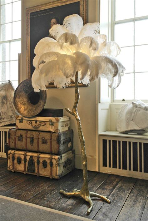 Pair of feather shade table or bedside table lights. The Feather Floor Lamp in 2020 | Feather lamp, Diy floor ...