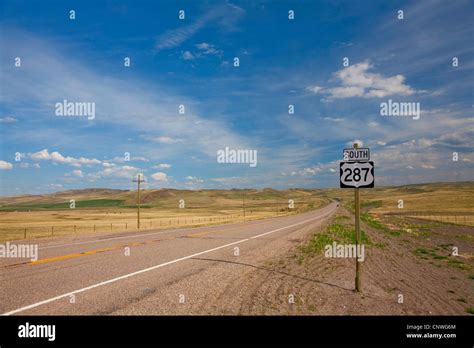 Highway 287 In Prairie Usa Montana Highway 287 Stock Photo Alamy