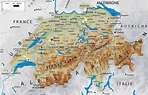 Mappa fisica della svizzera - Svizzera geografia mappa (Europa ...