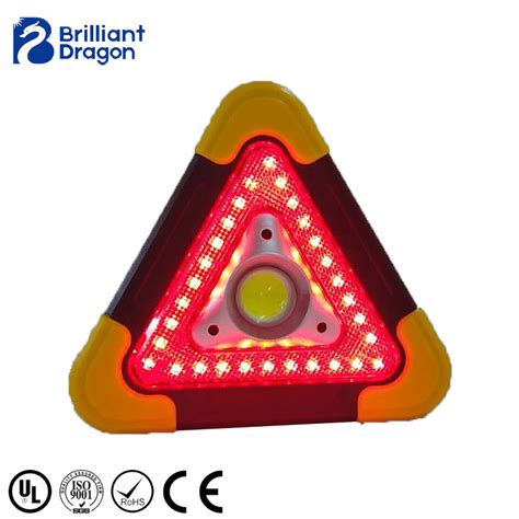 Led Safety Light Traffic Light Cob Work Light With Warning Triangle