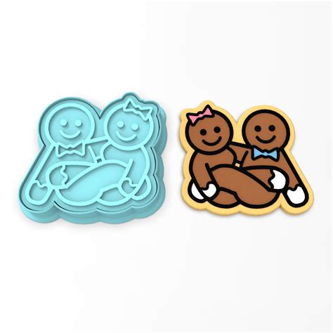 gingerbread sex sitting cookie cutter stamp stencil etsy