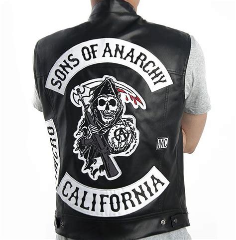Punk Black Sons Of Anarchy Club Faux Leather Jacket Rebelsmarket