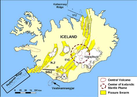 General Outlines Of The Plate Boundary In Iceland Reykjanes Ridge