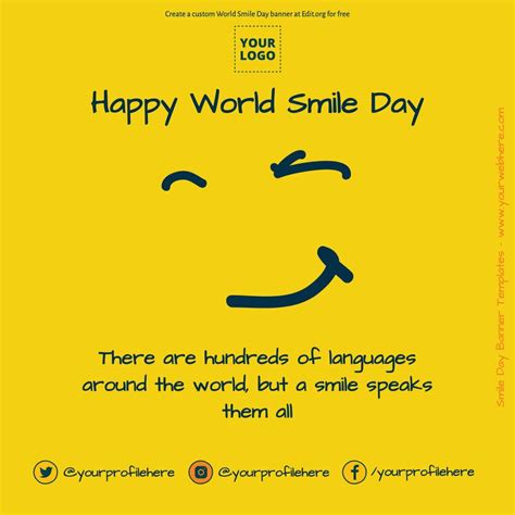 World Smile Day Poster Templates