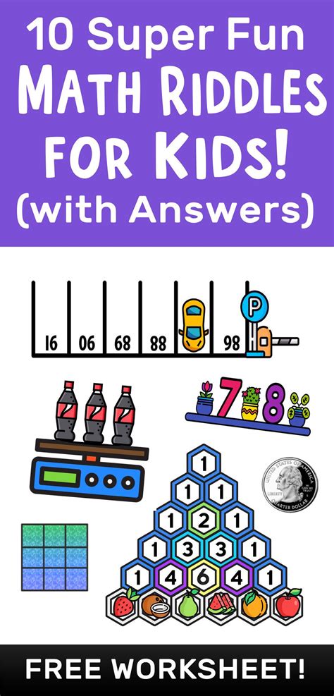 Some of the sections included in this worksheet are listed below: 10 Super Fun Math Riddles for Kids Ages 10+ (with Answers ...