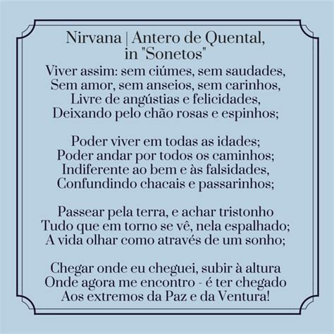 Antero De Quental Poema Nirvana