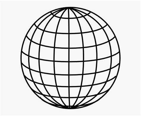 Download Globe Outline Png Latitude And Longitude Lines Vector