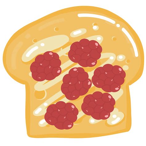 Toasted Bread With Berry Illustration 36496227 Png