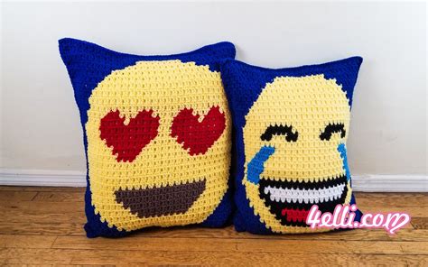 Crochet Emoji Pillow 4elli Block Stitch Graphing Technique Emoji