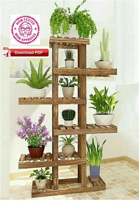 Tall Plant Stand Plan Wood Plant Stand Plan Plant Stand Etsy House