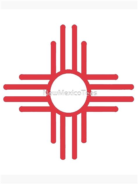 Zia Symbol New Mexico Poster By Newmexicotees Redbubble