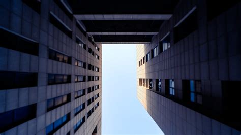 Building Window Sky Worms Eye View Modern Architecture Low Angle