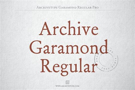 Archive Garamond Regular Pro Serif Fonts Creative Market