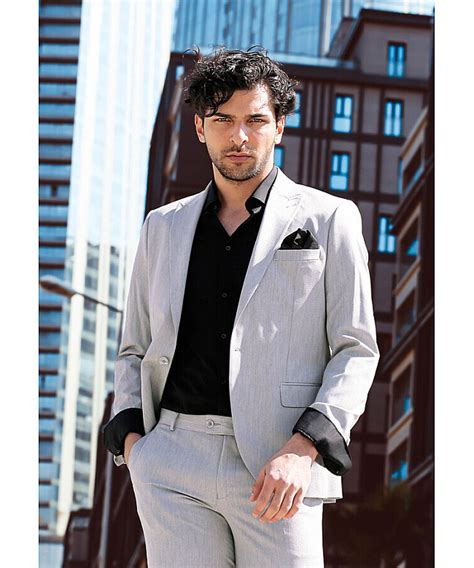 Wss Piece Plain Slim Fit Gray Men Suit Wholesale Clothing Vendors