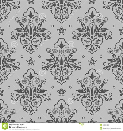 Seamless Damask Pattern Stock Vector Illustration Of Floral 88844550