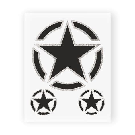 Adesivi Stickers Stella Militare 10 X 12 Cm Motorstile