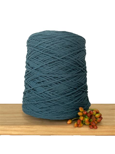 Coloured 1ply Cotton Warping Macrame Crochet String 15mm Mallard