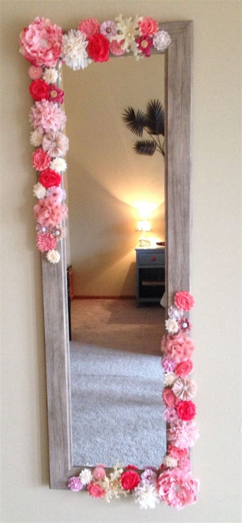 Add Fabric Flowers To Any Mirror This One 35 At Menards For A Fun