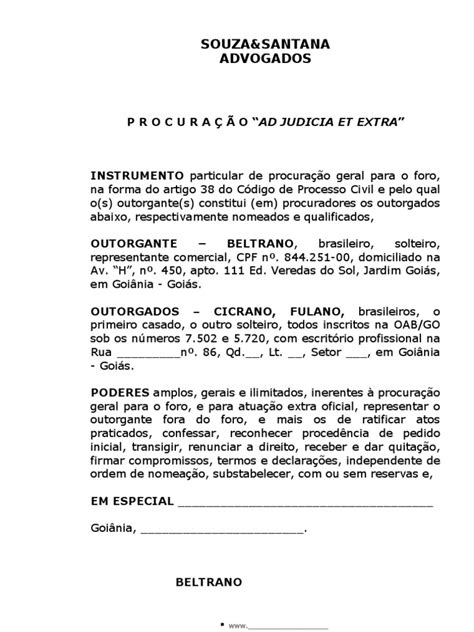 Modelo De Procuração