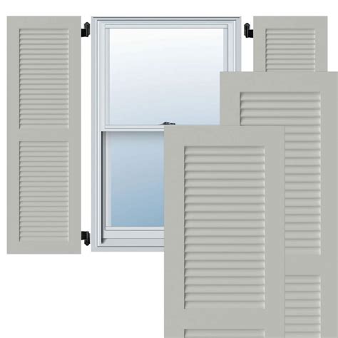 Ekena Millwork 15 In X 49 In Exterior Composite Louvered Shutters