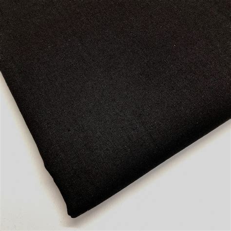 Plain Black Cotton Lili Fabrics