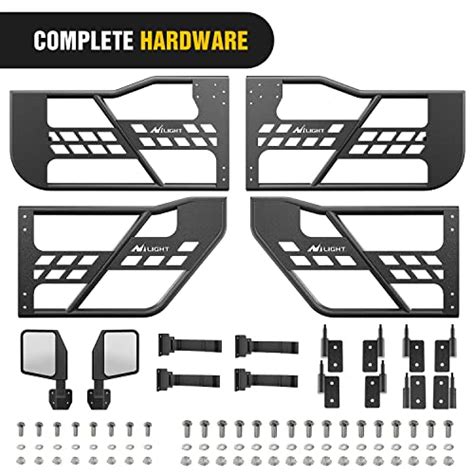 Nilight Off Road Front Rear Tubular Doors Wside View Mirrors