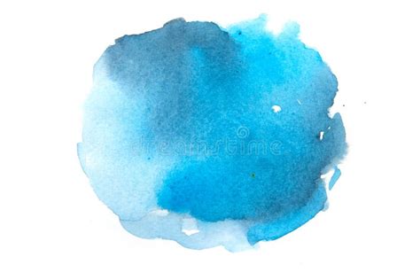 Deep Blue Watercolor Background Hand Painted Stock Illustration