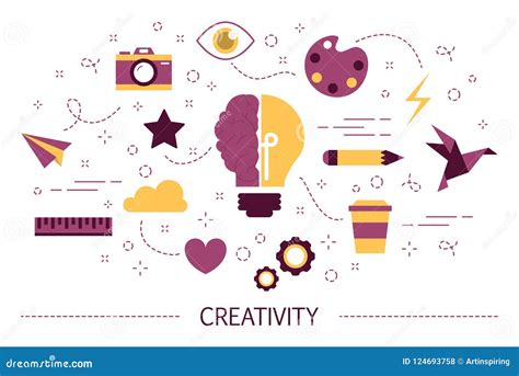 Creativity Concept Illustration Idea Of Creative Thinking Stock Vector