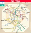 Plano del RER de Paris - Mapa de los trenes de París - DescubriParis