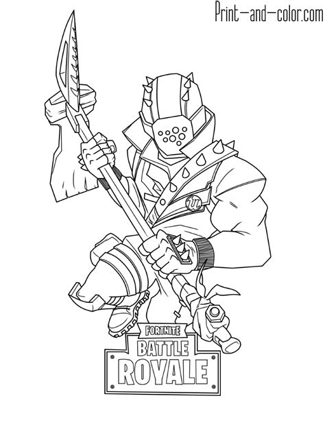 Rex was first released in season 3, and has a save the world counterpart called rex jonesy. Fortnite coloring pages | Print and Color.com
