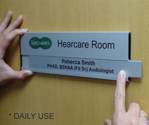 Changeable Office Door Name Plates Clear Multi Tier Wall Nameplate