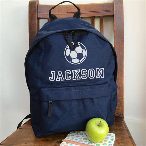 Personalised Football Backpack With Any Name Kids Children Etsy