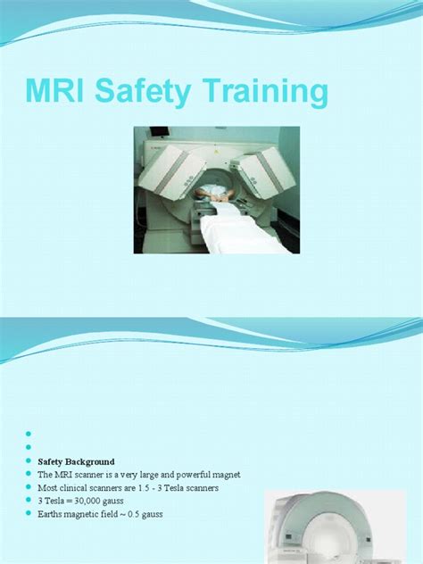 Mri Safety Training Magnetic Resonance Imaging Radio Frequency