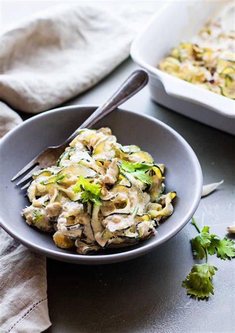 View the recipe and nutrition for tuna casserole, including calories, carbs, fat, protein, cholesterol, and more. Paleo Tuna Green Chile Zoodle Casserole. An EASY paleo ...