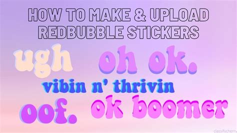 How To Make And Upload Redbubble Stickers Classifycherry Youtube