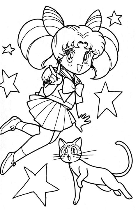 Sailor Chibi Moon Coloring Pages Richard Fernandezs Coloring Pages