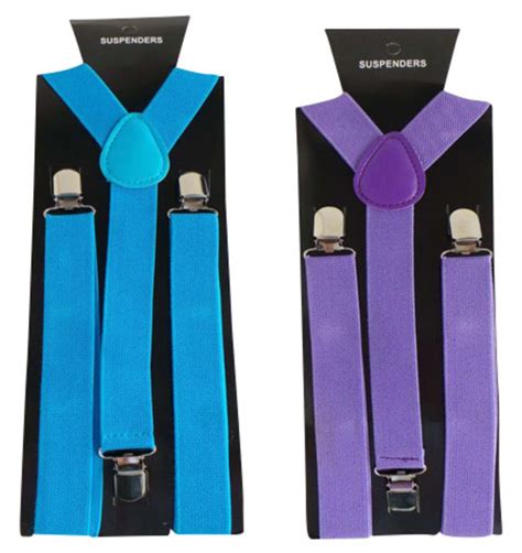 Wholesale Joblot Of 50 Unisex Elasticated Fabric Suspenders 2 Colours
