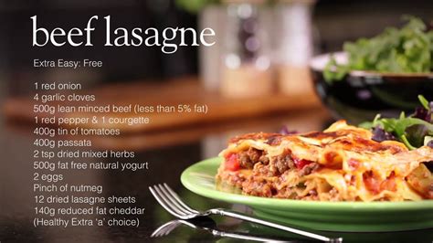 slimming world healthy lasagne recipe youtube