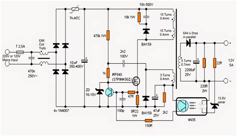 Transformerless Battery Charger Circuit 12v 5 Amp Smps Based