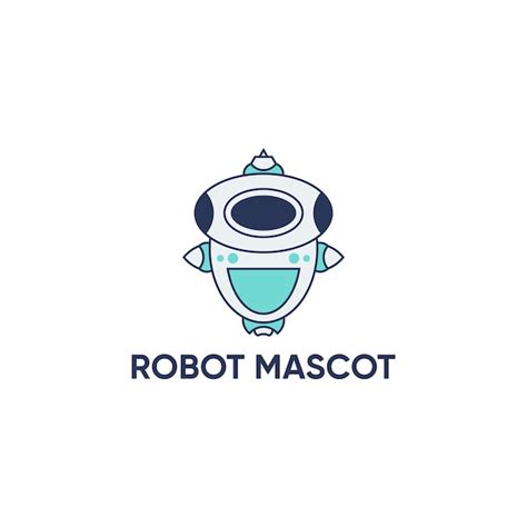 Premium Vector Cute Robot Mascot Logo Design