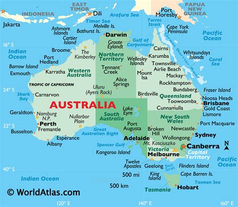 Australia Large Color Map