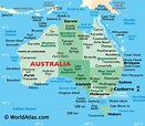 Australia Map - Map of Australia, Australia Outline Map - World Atlas
